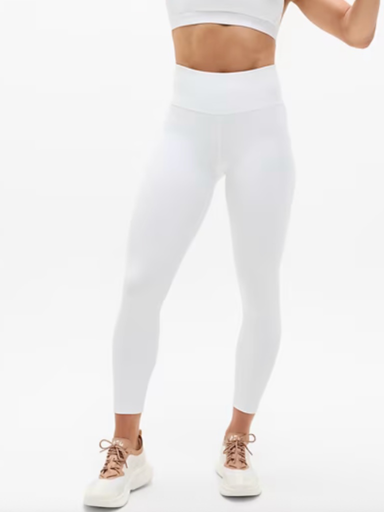 Nwt Athleta Interval Stash High Rise 7/8 Legging Bright White
